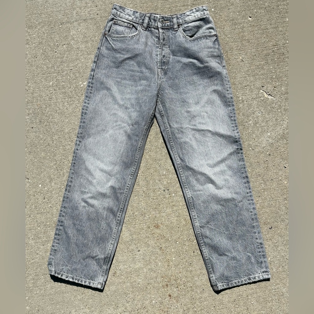 Zara | Women’s | Gray Washed | Relaxed |Wide Leg | Jeans | Size 4